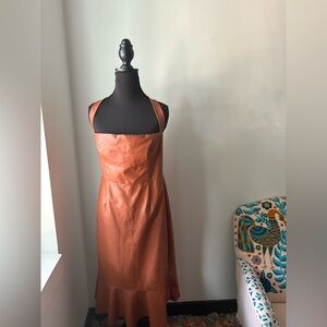 Anthropologie Hutch Square Neck Faux Leather Dress